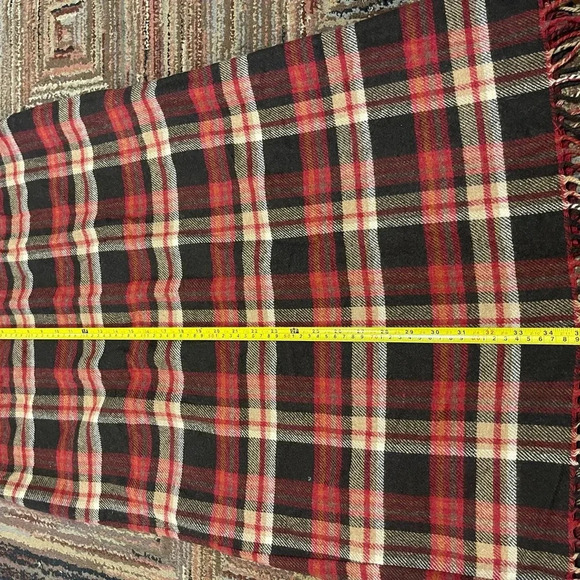 MICHELE Wool Blend Plaid Long Lined  Skirt Size 14 better for size 12 - Picture 4 of 8